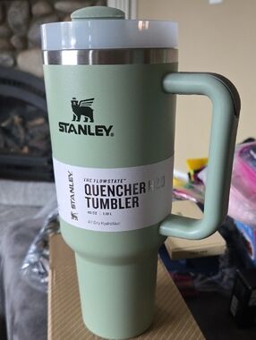 Stanley Sage Green Travel Tumbler with Handle